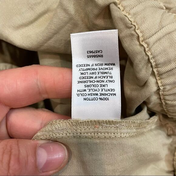 BP Army Green Summer Twill Shorts 3X Cotton Shorts Front Button Side Pockets - Picture 4 of 6